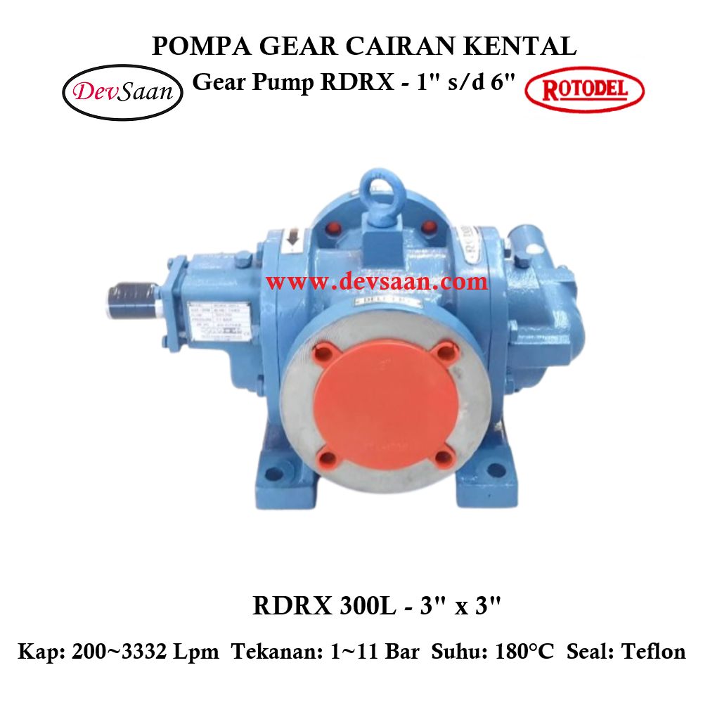 Gear Pump Rotari RDRX 300L Pompa Roda Gigi