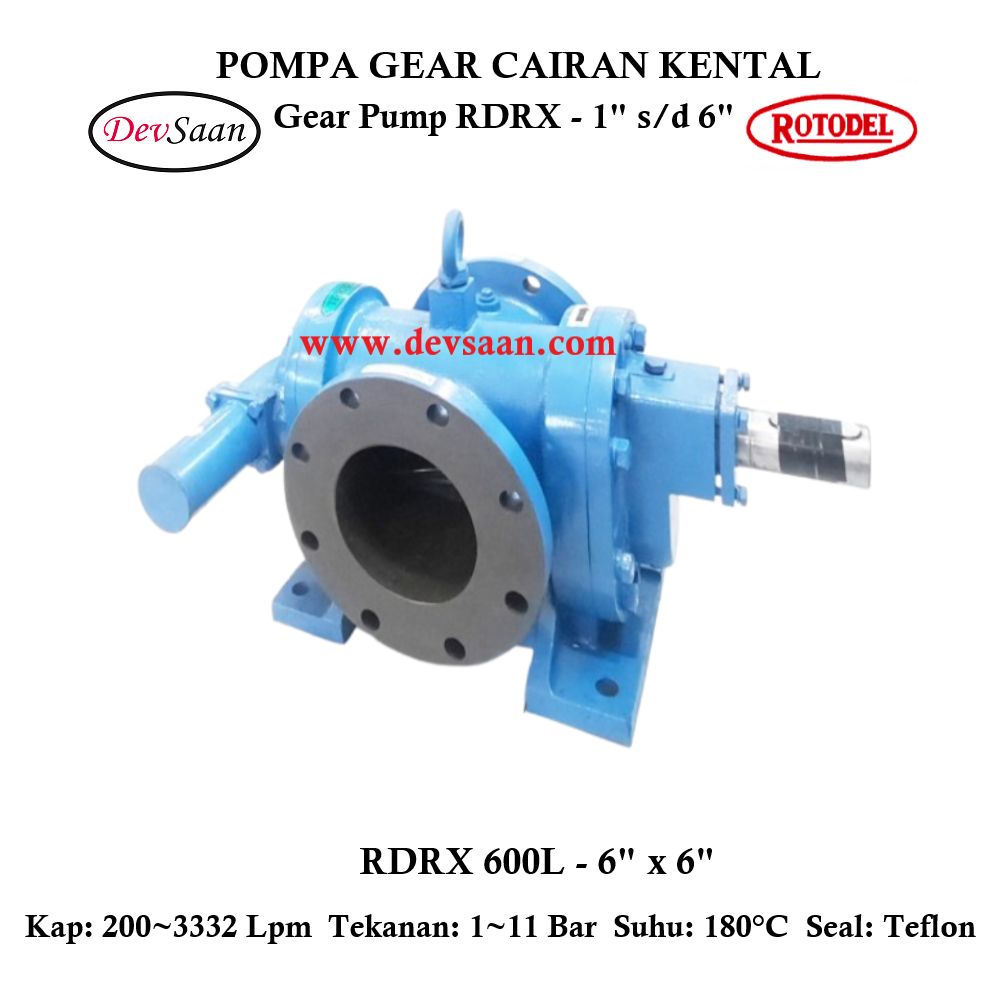 Gear Pump Rotari RDRX 600L Pompa Roda Gigi