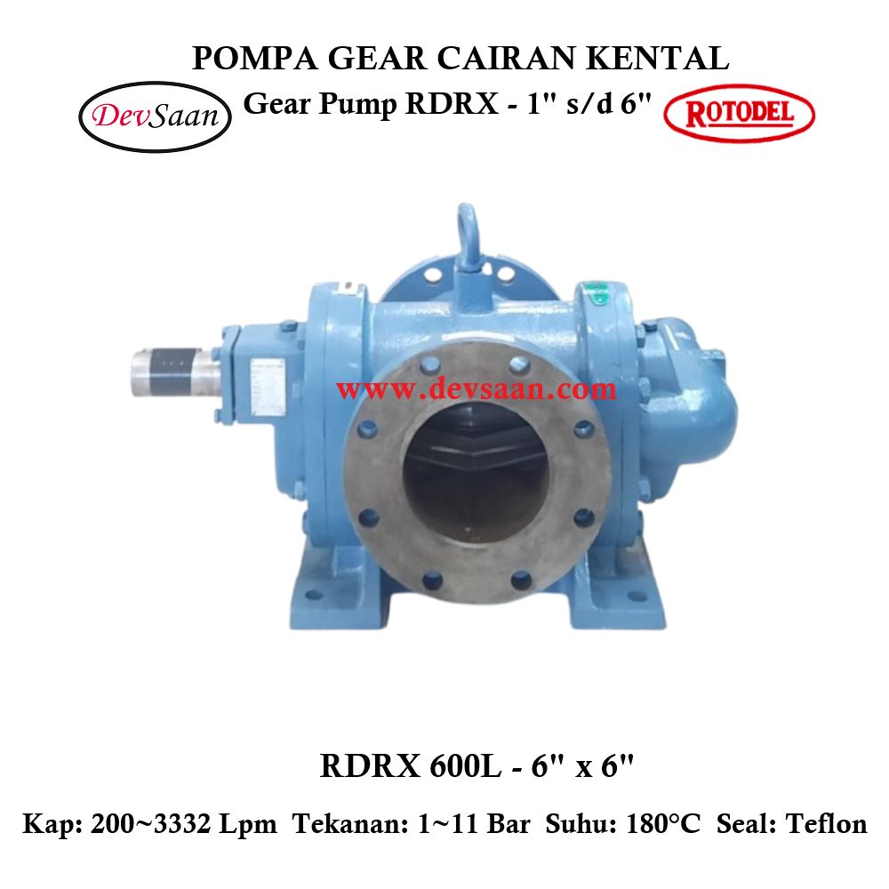 Gear Pump Rotari RDRX 600L Pompa Roda Gigi