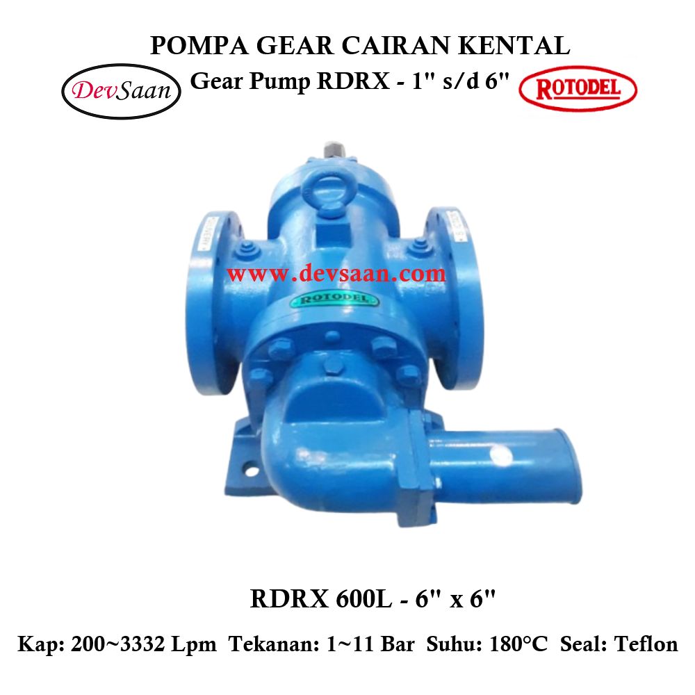 Gear Pump Rotari RDRX 600L Pompa Roda Gigi