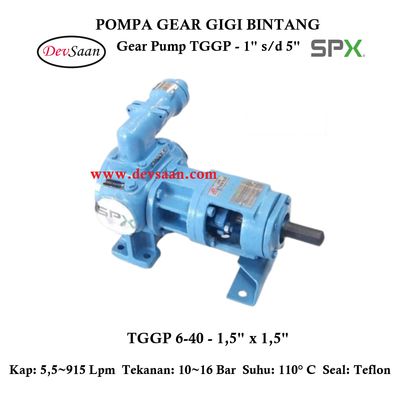 Gear Pump Internal TGGP 6-40 Pompa Gigi Bintang
