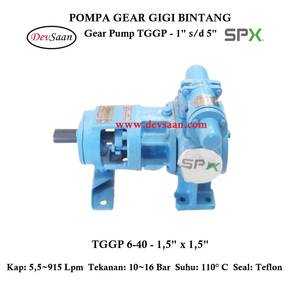 Gear Pump Internal TGGP 6-40 Pompa Gigi Bintang