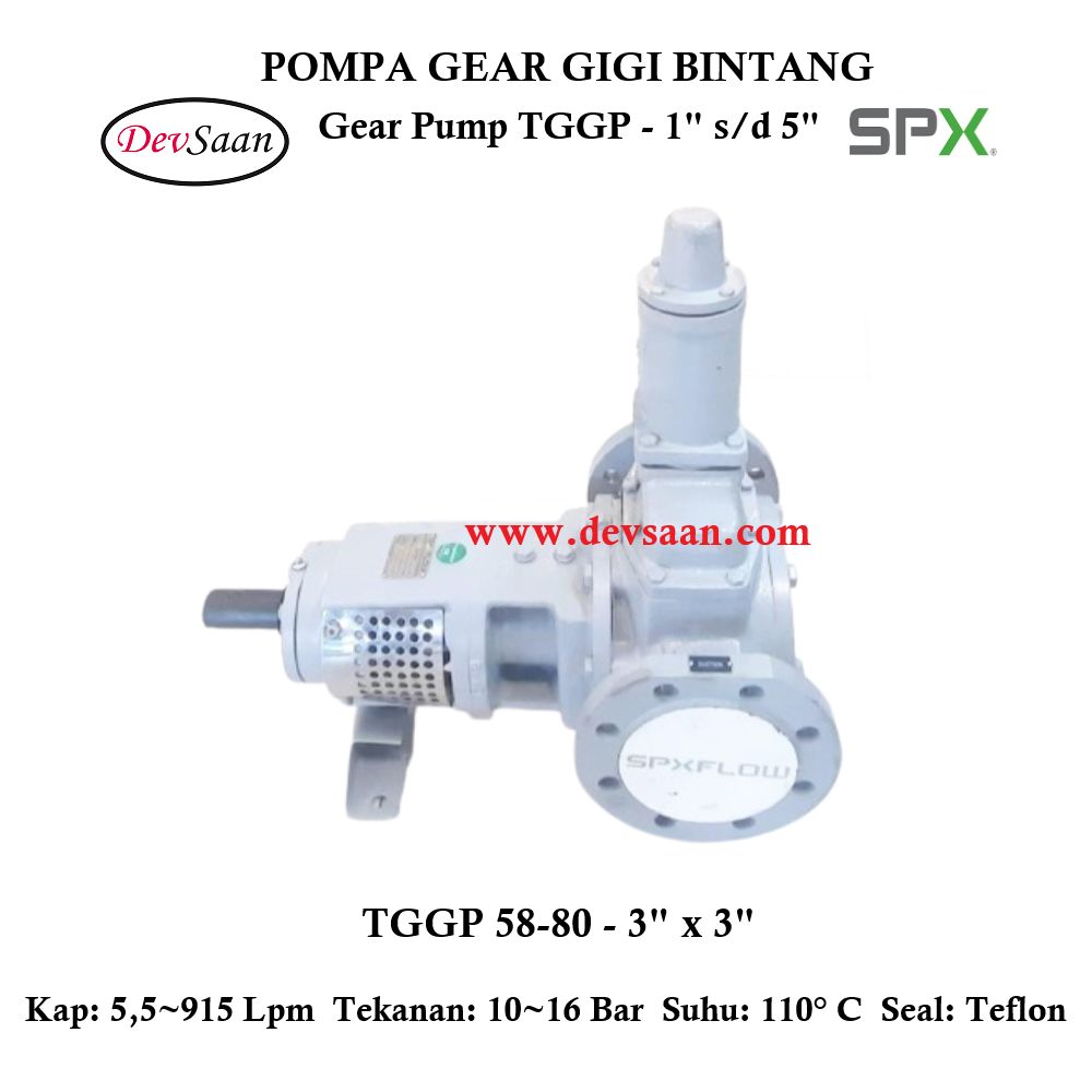 Gear Pump Internal TGGP 58-80 Pompa Gigi Bintang