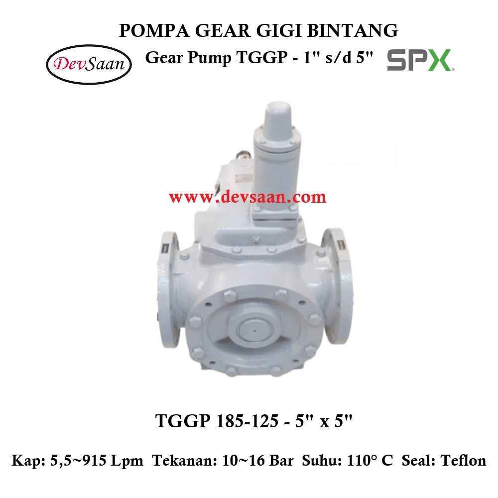 Gear Pump Internal TGGP 185-125 Pompa Gigi Bintang