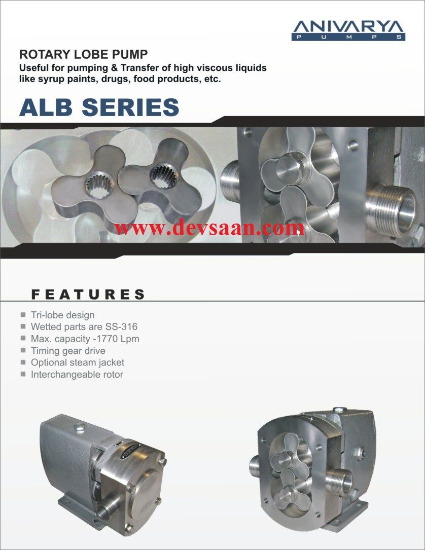 Rotary Lobe Pump ALB-200S Pompa Rotari Lobe