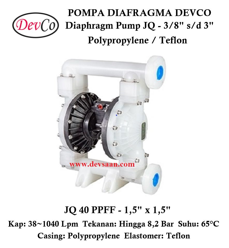 Diaphragm Pump JQ 40 PPFF Pompa Diafragma Devco 1,5"