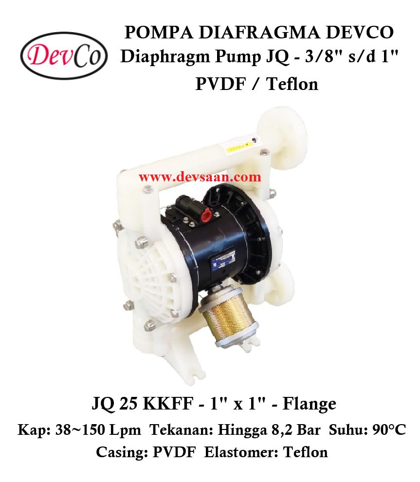 Diaphragm Pump JQ 25 KKFF Pompa Diafragma Devco 1" Flange Diaphragm Pump JQ 25 KKFF Pompa Diafragma Devco 1" Flange