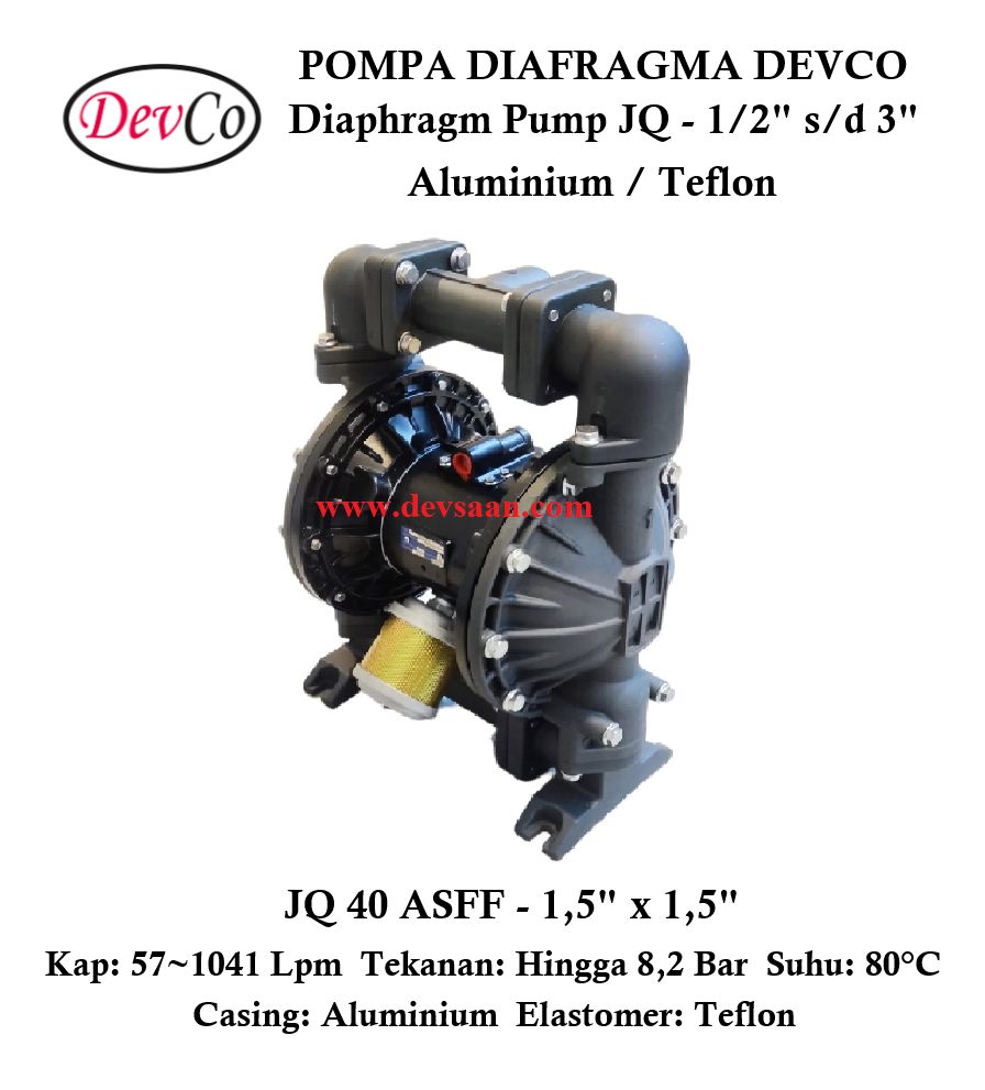 Diaphragm Pump JQ 40 ASFF Pompa Diafragma Devco 1,5"
