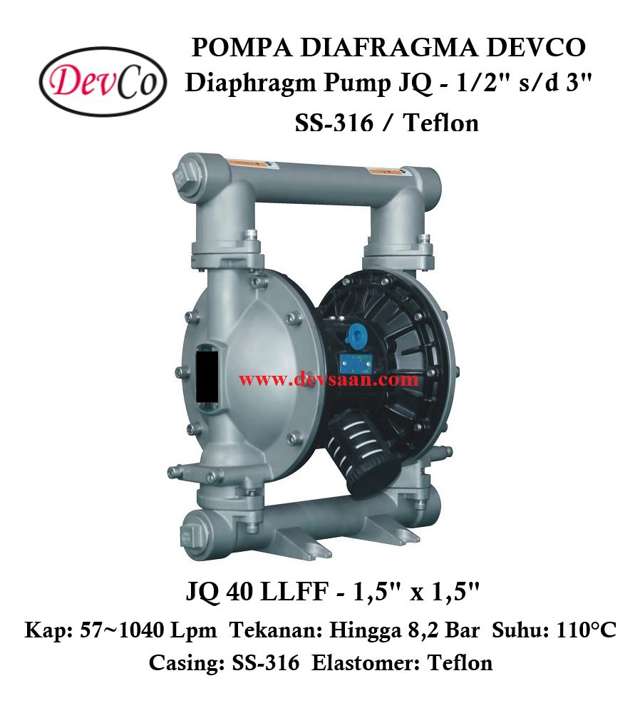 Diaphragm Pump JQ 40 LLFF Pompa Diafragma Devco 1,5" Diaphragm Pump JQ 40 LLFF Pompa Diafragma Devco 1,5"