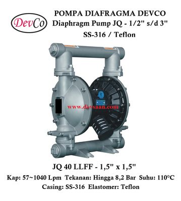 Diaphragm Pump JQ 40 LLFF Pompa Diafragma Devco 1,5" Diaphragm Pump JQ 40 LLFF Pompa Diafragma Devco 1,5"