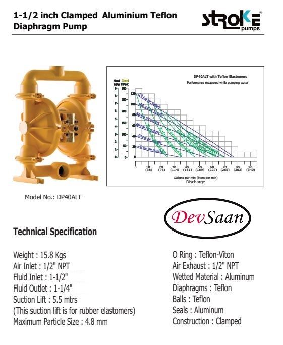 Diaphragm Pump DP 40 ALT Pompa Diafragma Stroke 1,5"