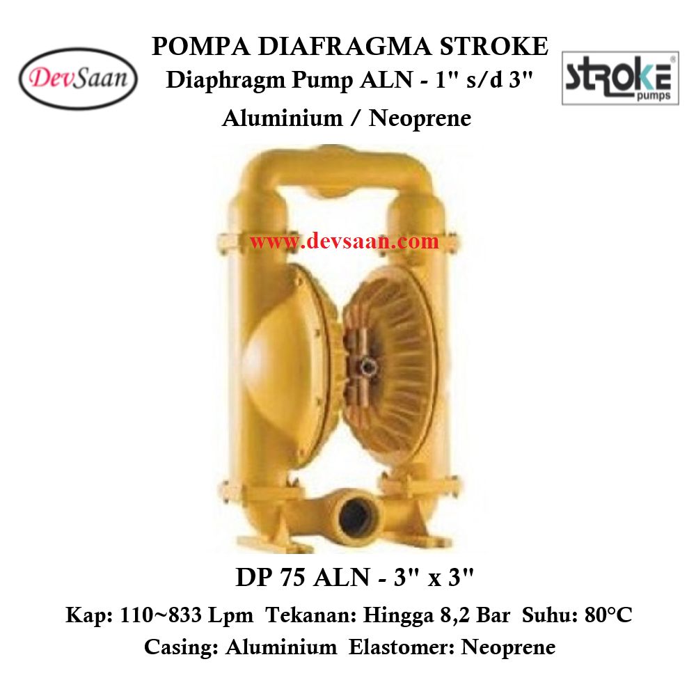 Diaphragm Pump DPB 75 ALN Pompa Diafragma Stroke 3" Diaphragm Pump DPB 75 ALN Pompa Diafragma Stroke 3"
