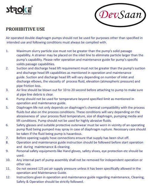 Diaphragm Pump DPB 75 ALB Pompa Diafragma Stroke 3"