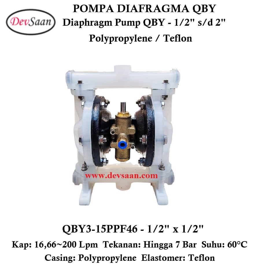 Diaphragm Pump QBY3-15PPF46 Pompa Diafragma QBY 1/2"