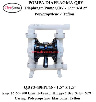 Diaphragm Pump QBY3-40PPF46 Pompa Diafragma QBY 1,5"