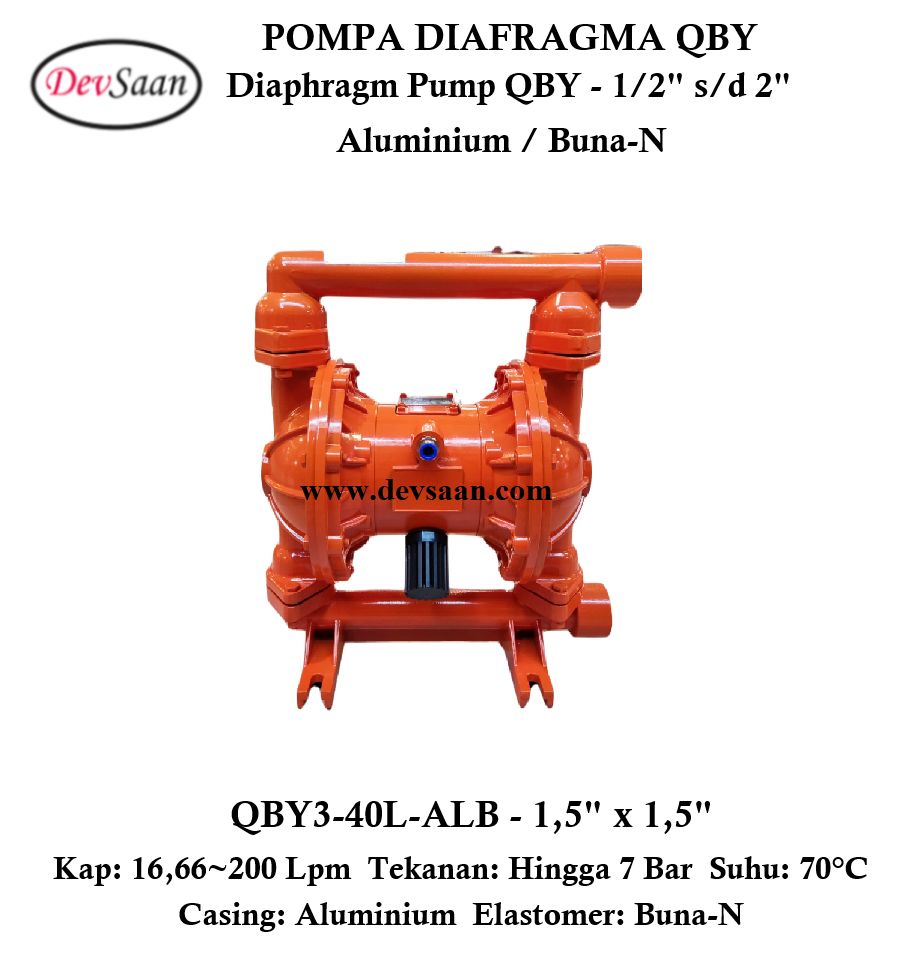 Diaphragm Pump QBY3-40L-ALB Pompa Diafragma QBY 1,5" Diaphragm Pump QBY3-40L-ALB Pompa Diafragma QBY 1,5"