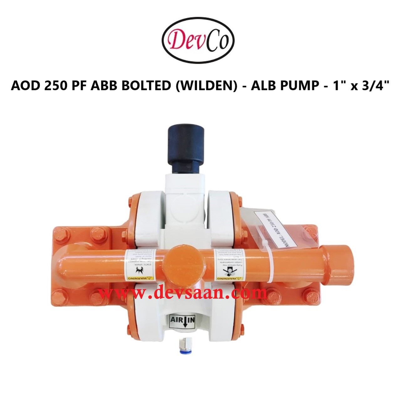 Wilden OEM Diaphragm Pump AOD 250 PF ABB Pompa Diafragma Devco 1"
