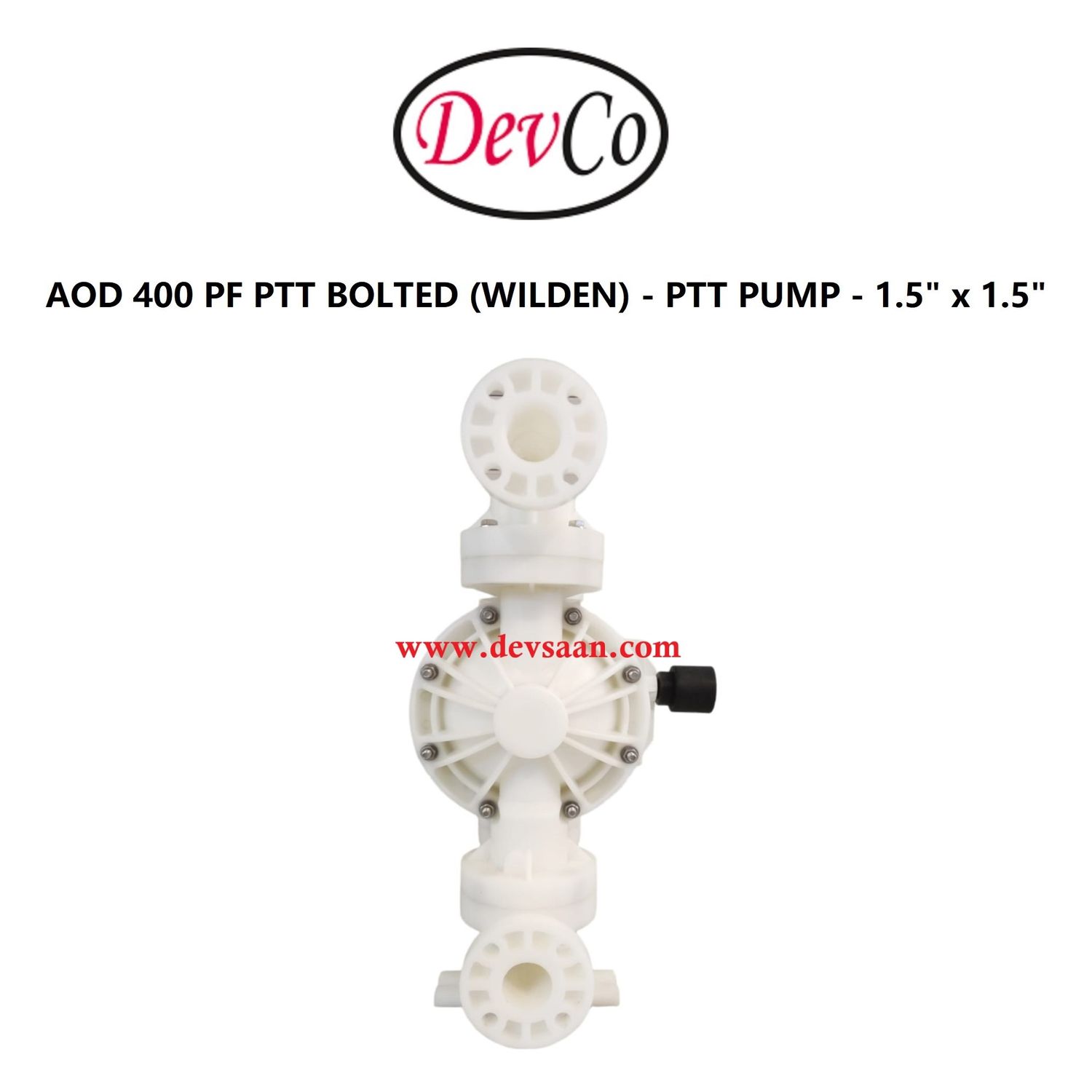 Wilden OEM Diaphragm Pump AOD 400 PF PTT Pompa Diafragma Devco 1,5" Flange