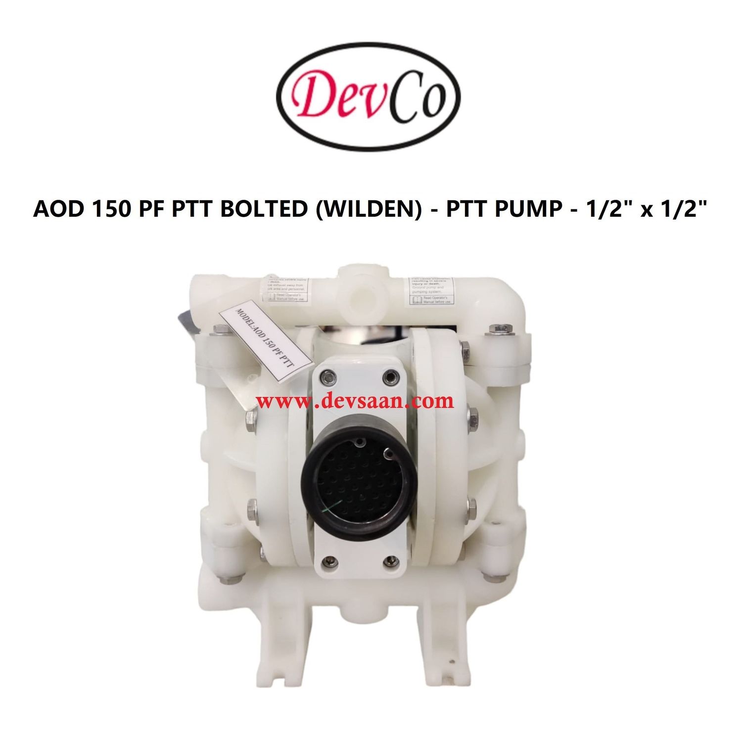 Wilden OEM Diaphragm Pump AOD 150 PF PTT Pompa Diafragma Devco 1/2"