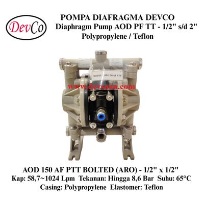 ARO OEM Diaphragm Pump AOD 150 AF PTT Pompa Diafragma Devco 1/2"