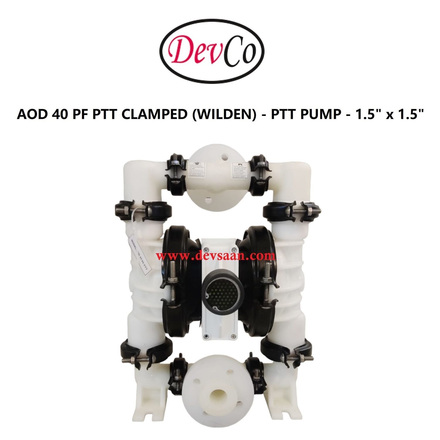 Wilden OEM Diaphragm Pump AOD 40 PF PTT Pompa Diafragma Devco 1,5" Flange