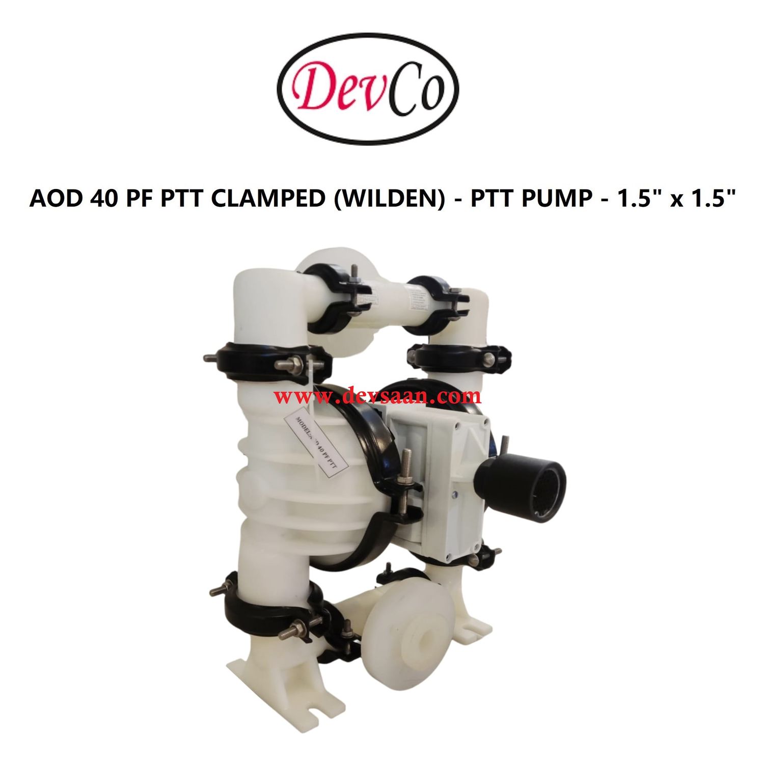 Wilden OEM Diaphragm Pump AOD 40 PF PTT Pompa Diafragma Devco 1,5" Flange