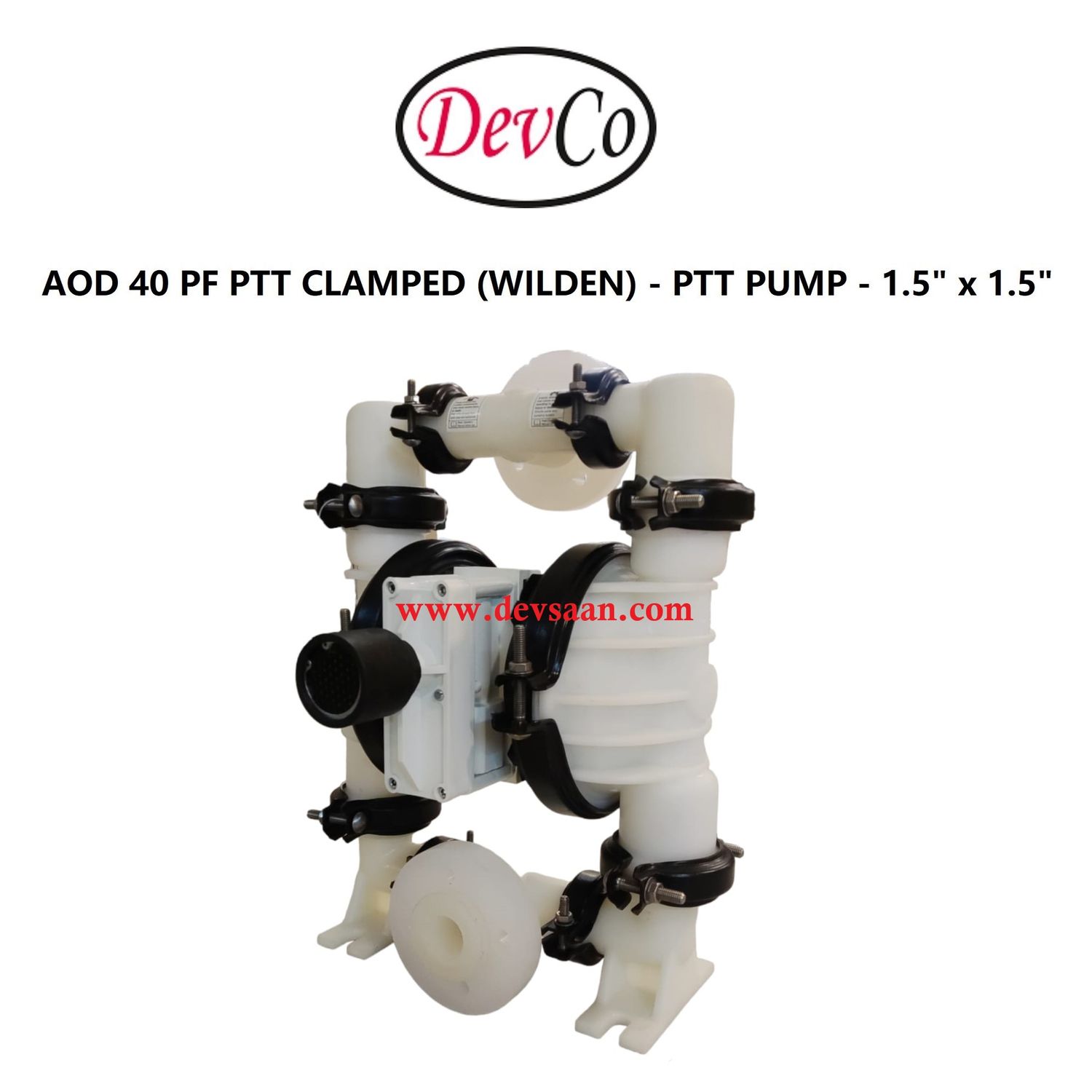 Wilden OEM Diaphragm Pump AOD 40 PF PTT Pompa Diafragma Devco 1,5" Flange