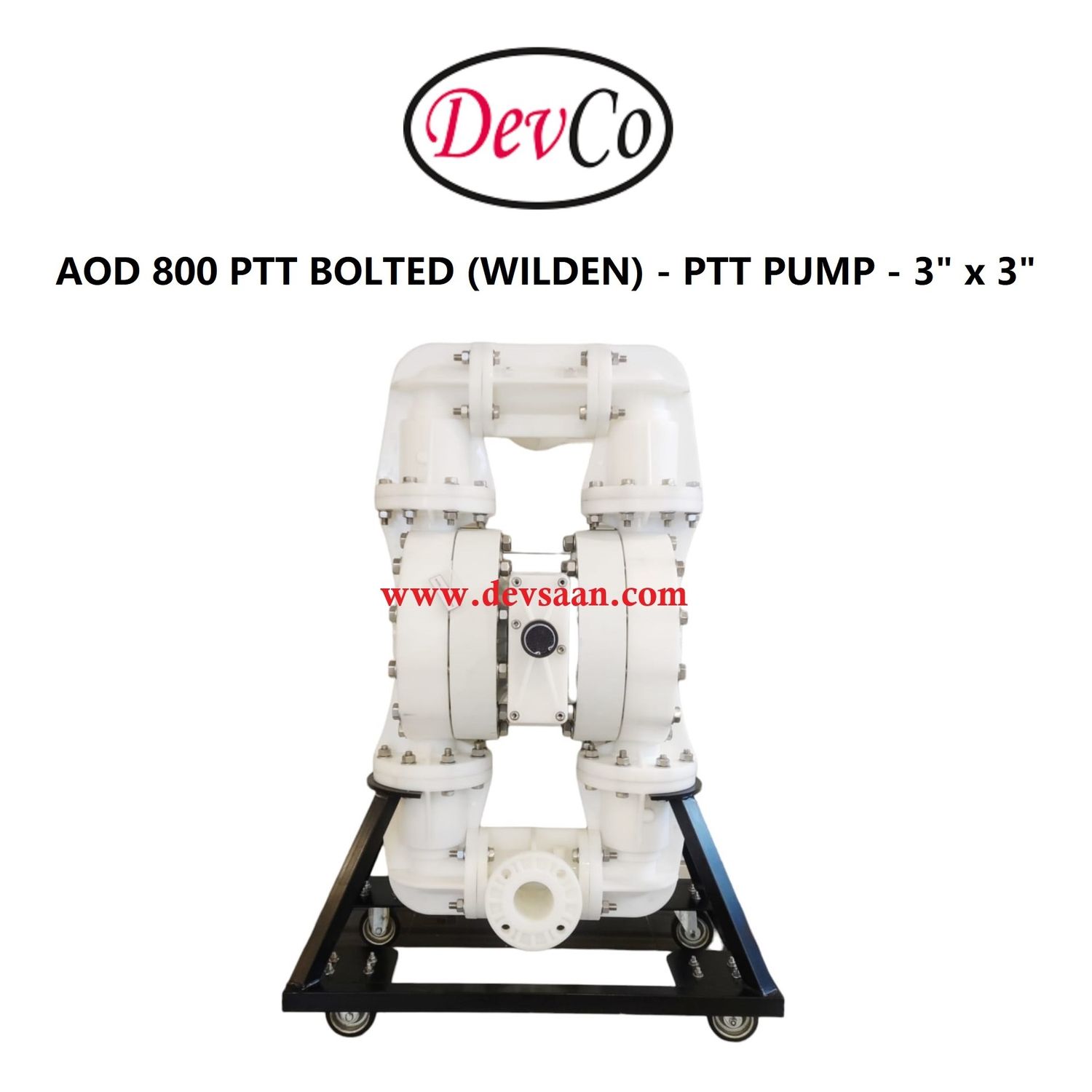 Wilden OEM Diaphragm Pump AOD 800 PF PTT Pompa Diafragma Devco 3" Flange