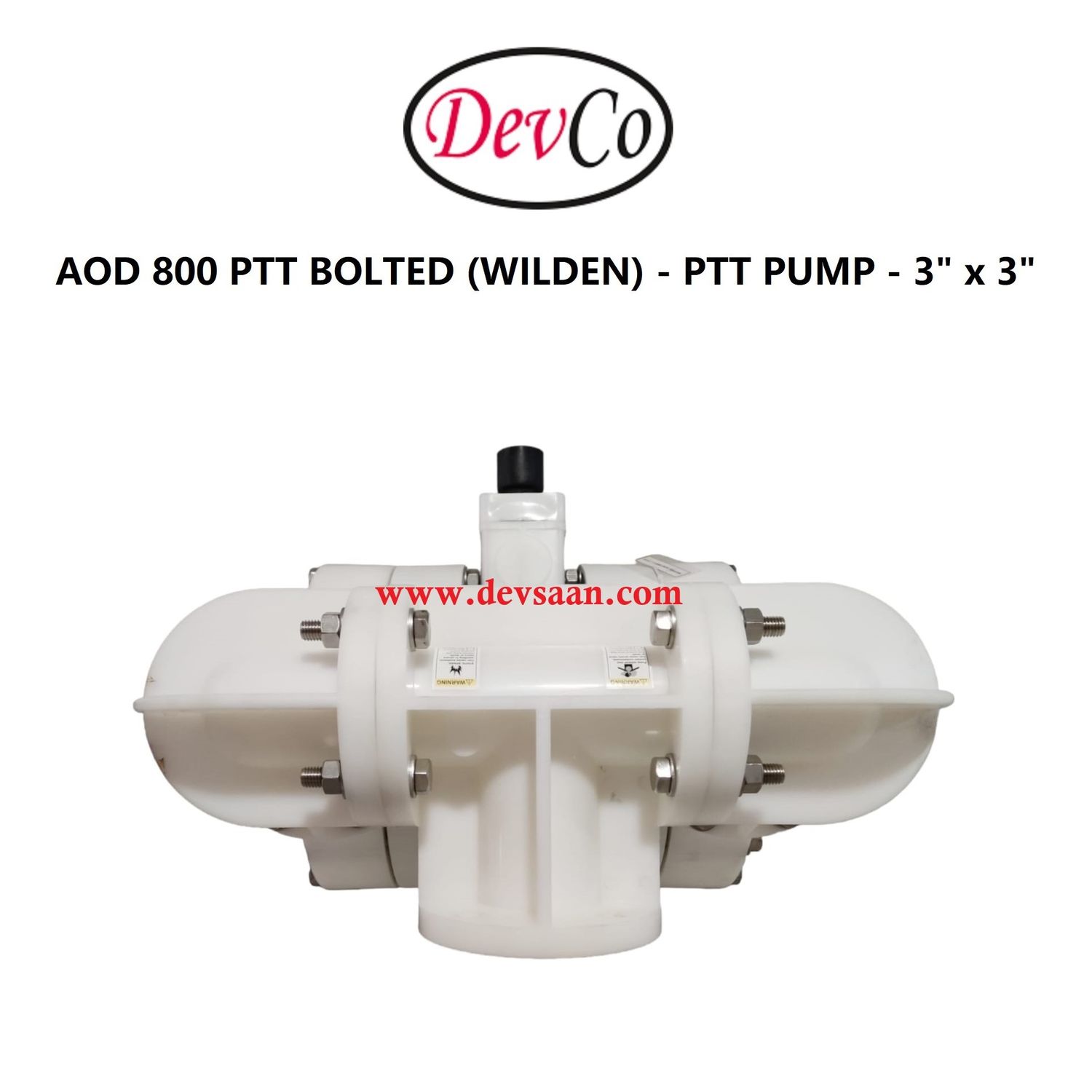 Wilden OEM Diaphragm Pump AOD 800 PF PTT Pompa Diafragma Devco 3" Flange