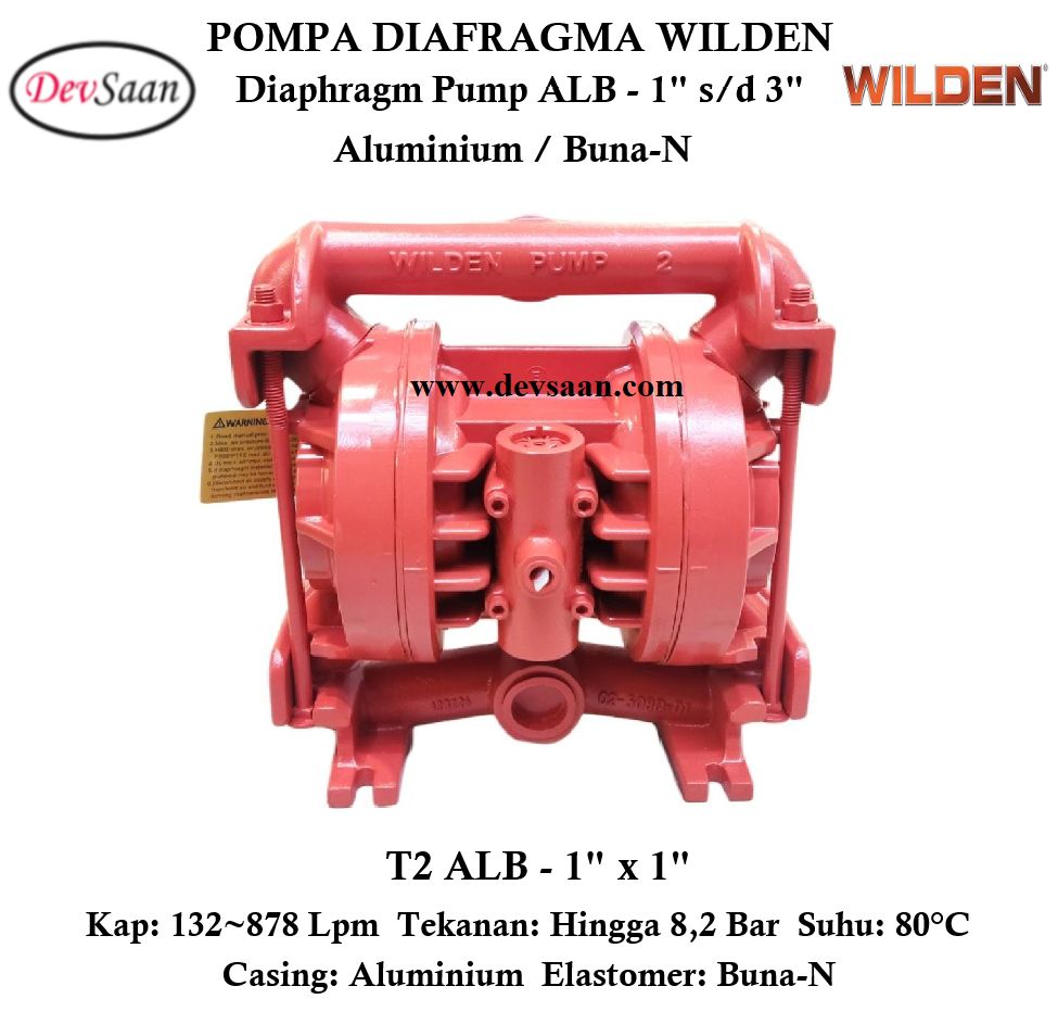 Diaphragm Pump T2 ALB Pompa Diafragma Wilden 1" Diaphragm Pump T2 ALB Pompa Diafragma Wilden 1"