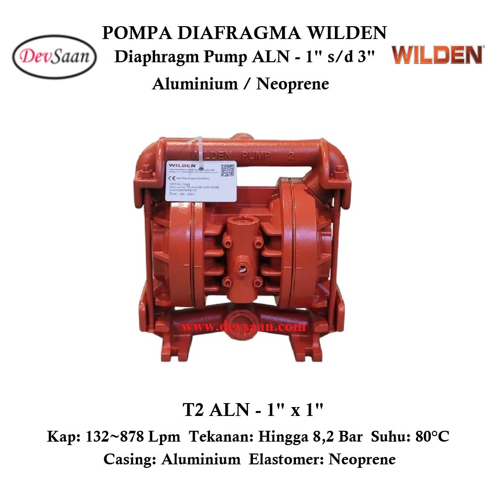 Diaphragm Pump T2 ALN Pompa Diafragma Wilden 1" Diaphragm Pump T2 ALN Pompa Diafragma Wilden 1"