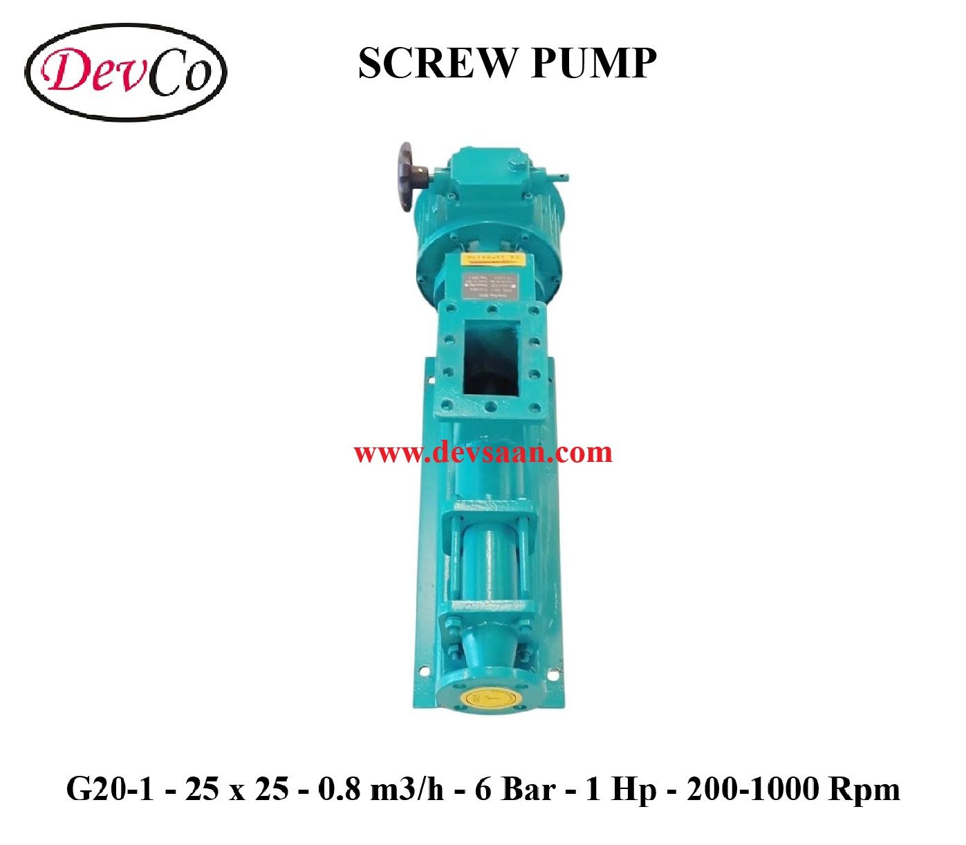 Pompa Ulir G20-1 Screw Pump - 25mm x 25mm