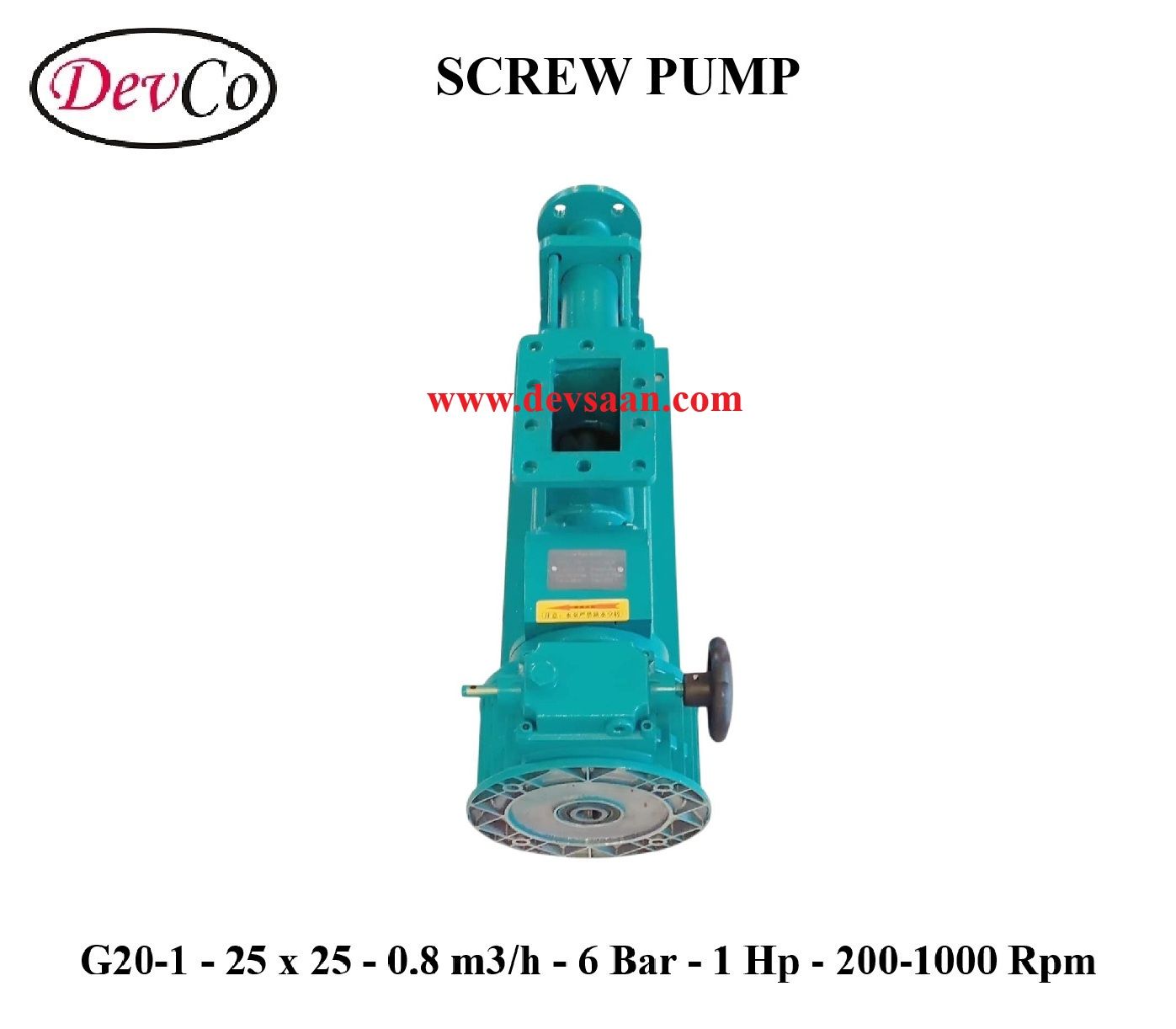 Pompa Ulir G20-1 Screw Pump - 25mm x 25mm