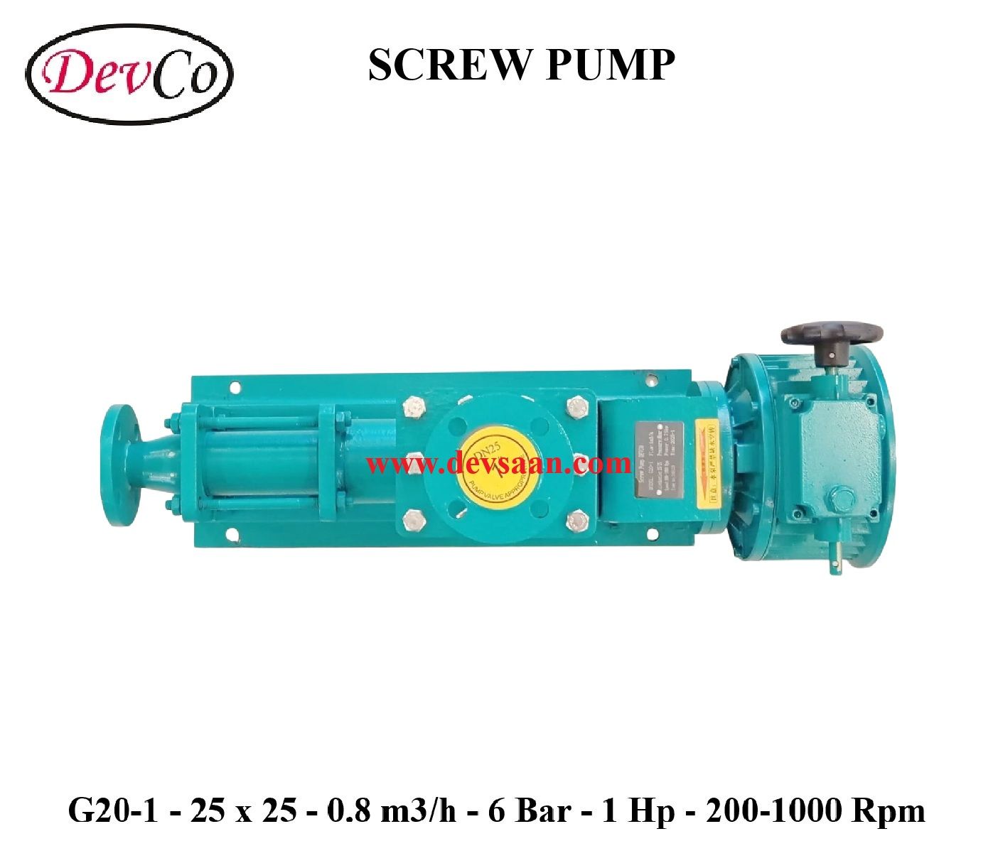 Pompa Ulir G20-1 Screw Pump - 25mm x 25mm