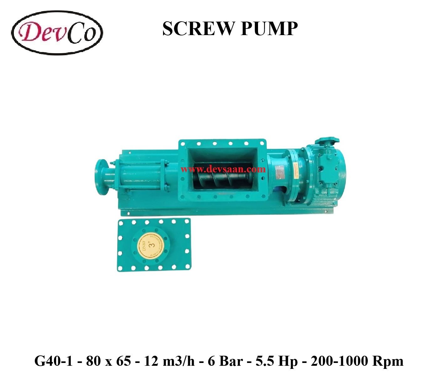 Pompa Ulir G40-1 Screw Pump - 80mm x 65mm