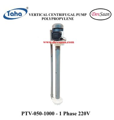 Vertical Polypropylene Centrifugal Pump PTV-050 PP - 1" x 1" - 1000 mm - Pompa Sentrifugal