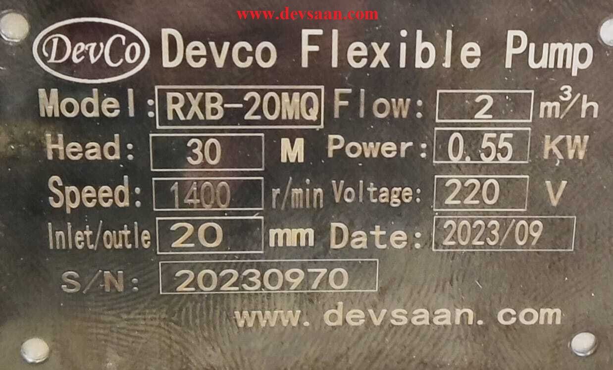 Flexible Impeller Pump SS-304 RXB-20MQ Pompa Impeler Karet