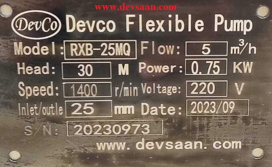 Flexible Impeller Pump SS-304 RXB-25MQ Pompa Impeler Karet