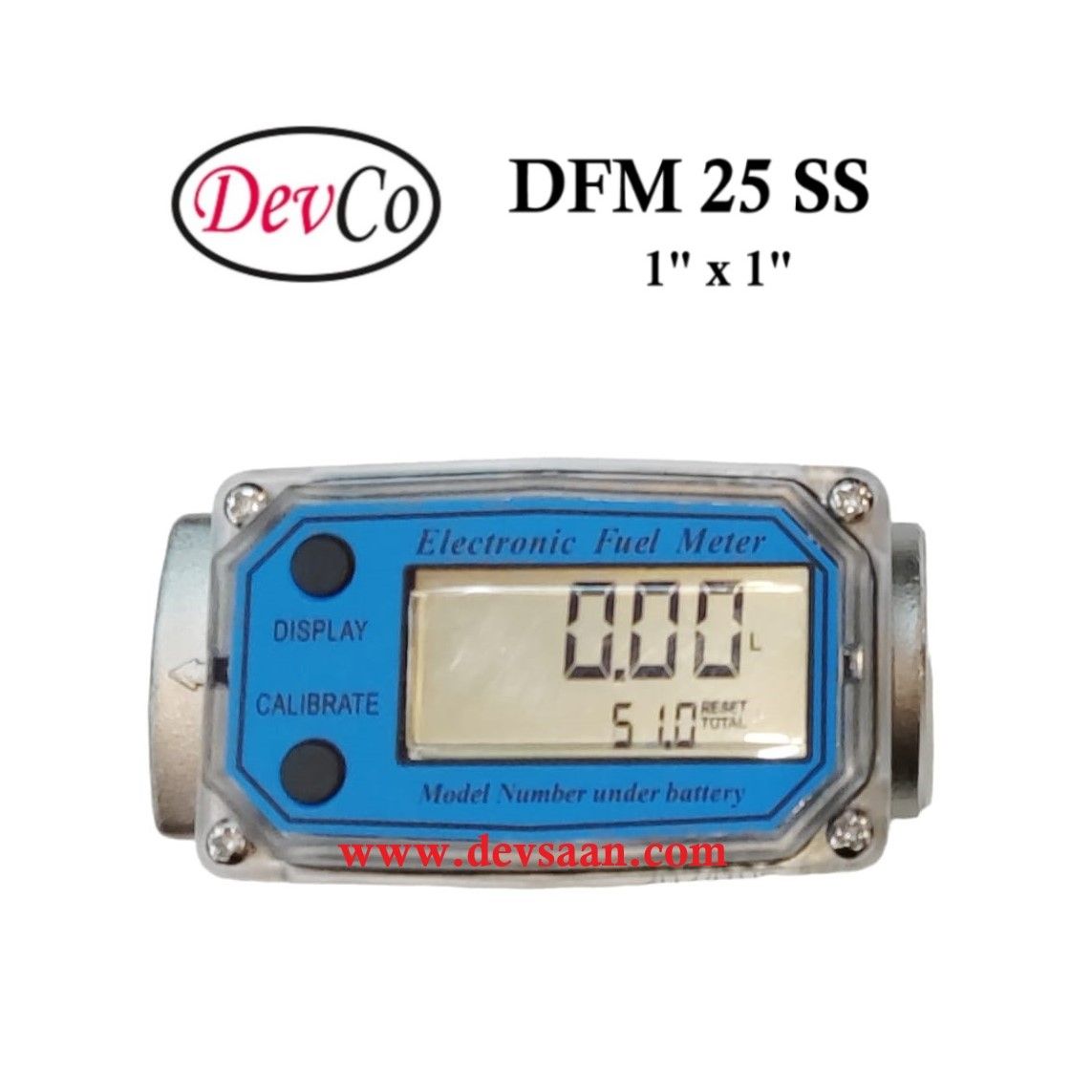 DFM 25 SS SS-304 Gear Flow Meter