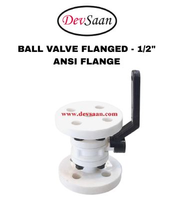 Ball Valve Polypropylene 1/2" x 1/2" Flange ANSI B.16.5 Class #150