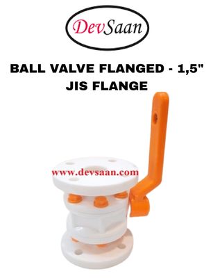 Ball Valve Polypropylene 1,5" x 1,5" Flange JIS 10K
