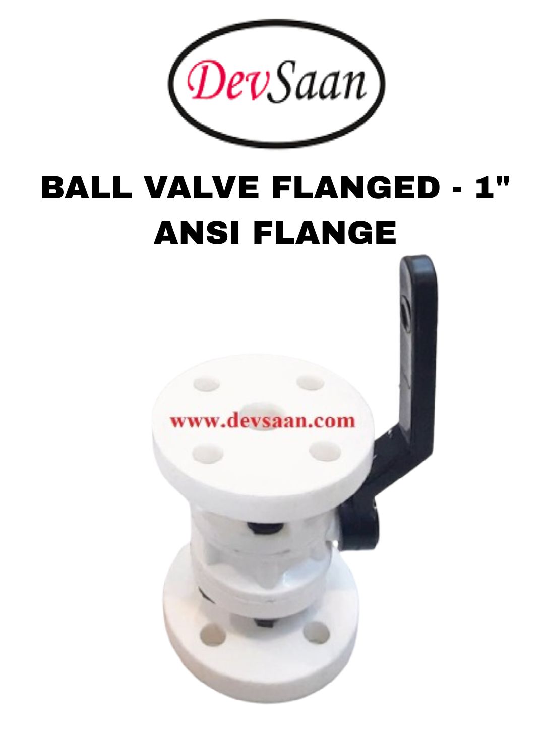 Ball Valve Polypropylene 1" x 1" Flange ANSI B.16.5 Class #150