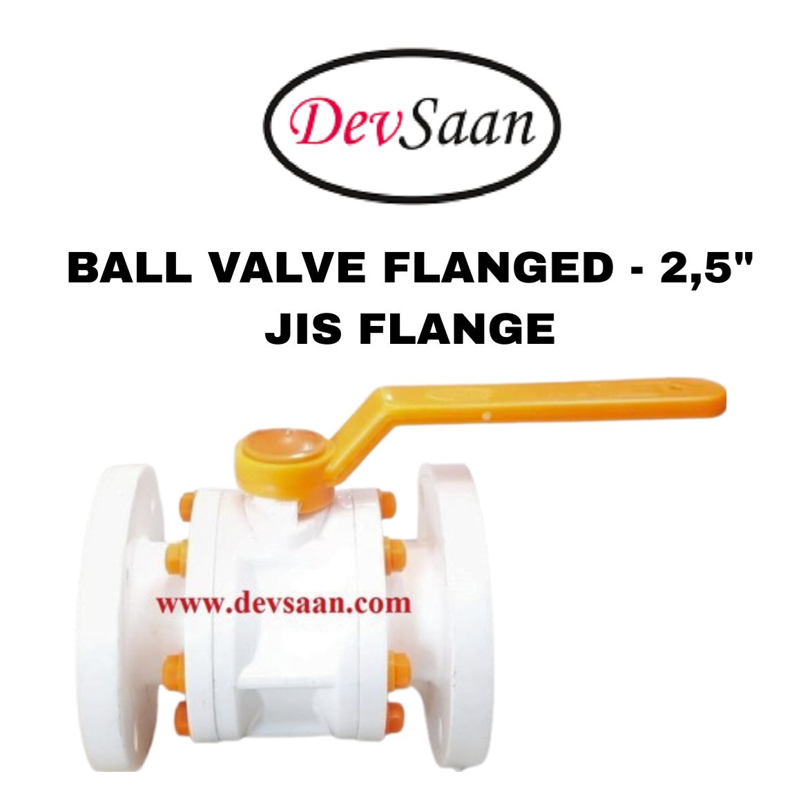 Ball Valve Polypropylene 2,5" x 2,5" Flange JIS 10K