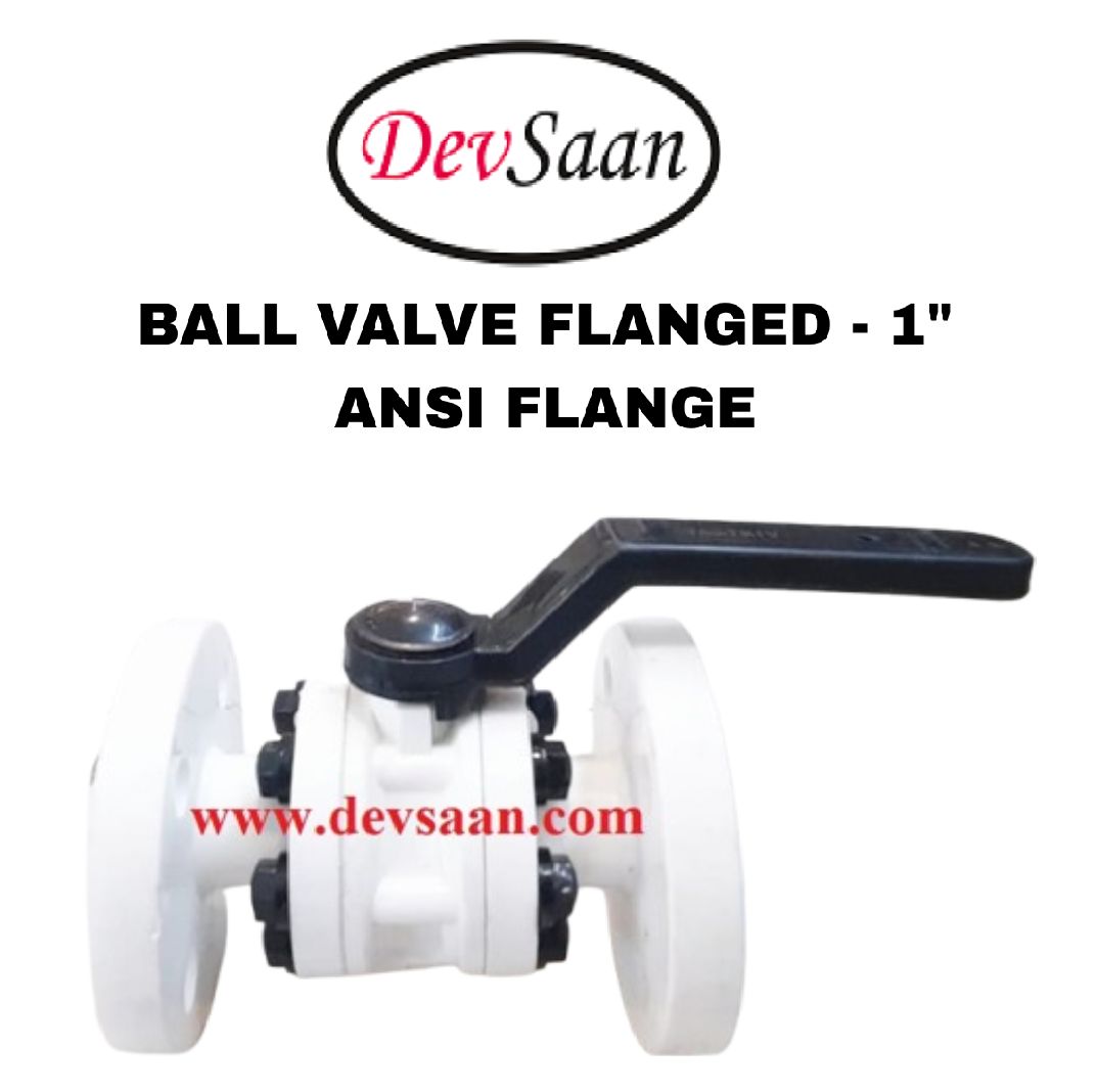 Ball Valve Polypropylene 1" x 1" Flange ANSI B.16.5 Class #150