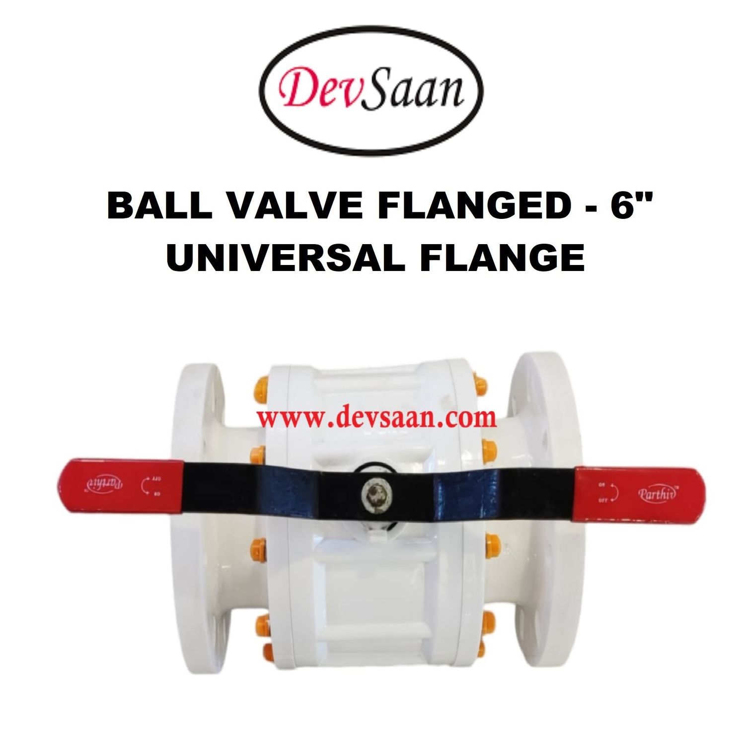 Ball Valve Polypropylene 6" x 6" Flange Universal Standard