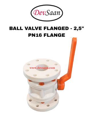 Ball Valve Polypropylene 2,5" x 2,5" Flange PN16