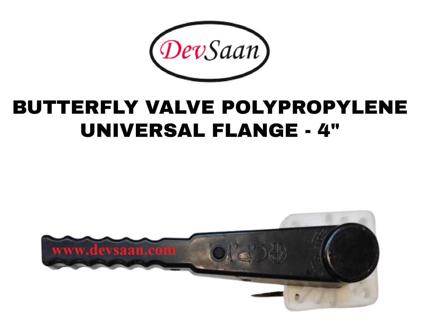 Butterfly Valve Polypropylene 4" Flange Universal Standard