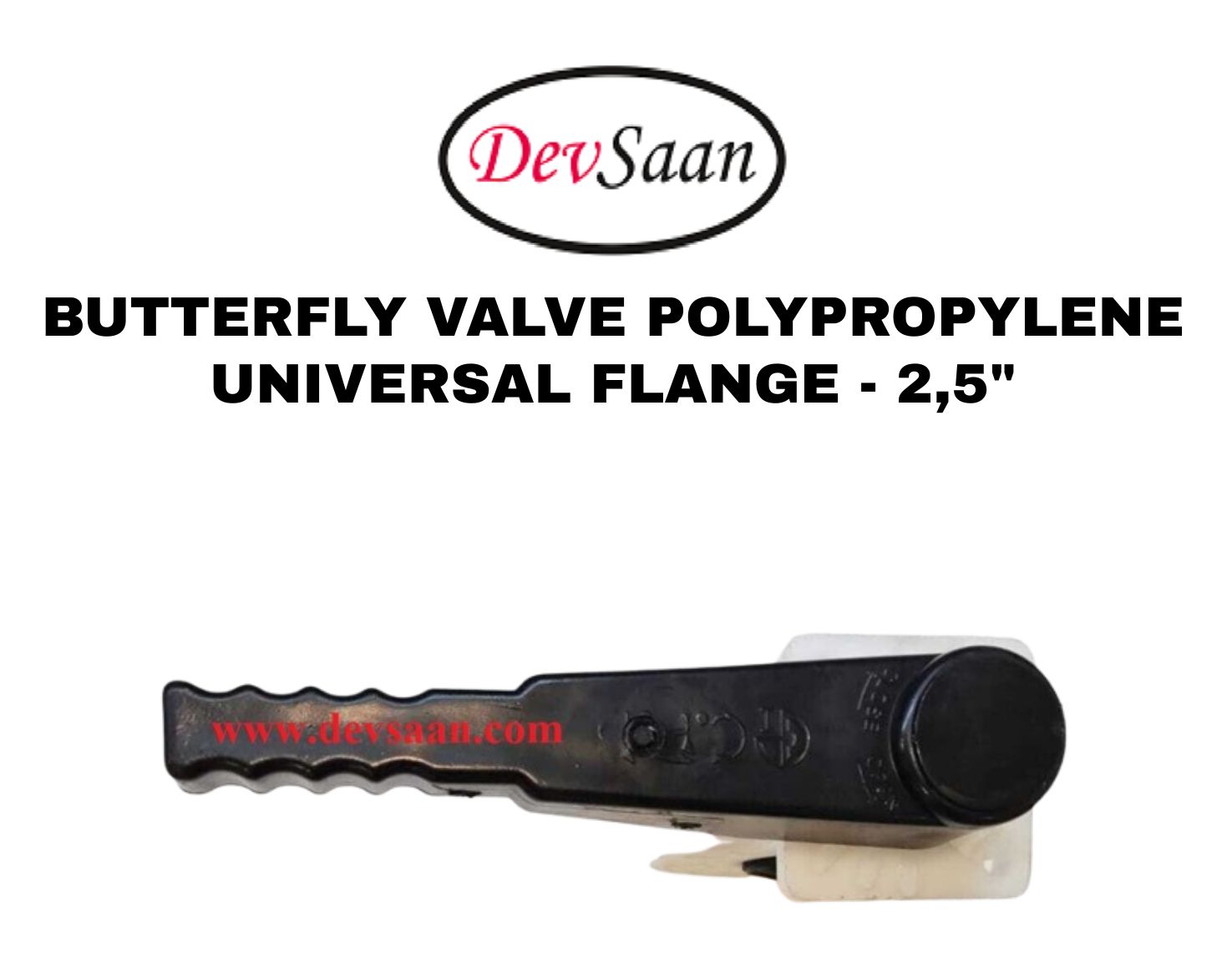Butterfly Valve Polypropylene 2,5" Flange Universal Standard