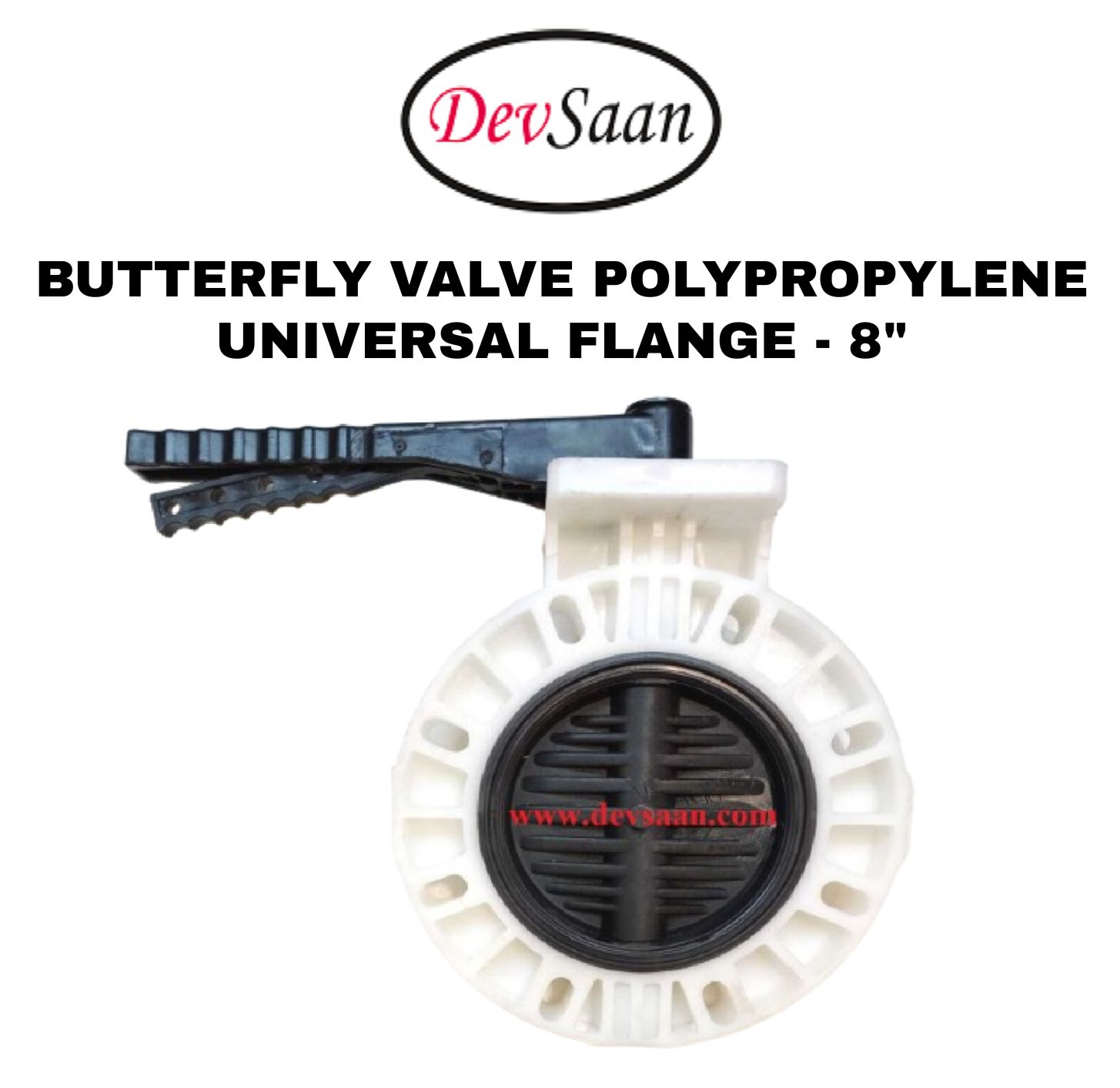 Butterfly Valve Polypropylene 8" Flange Universal Standard Butterfly Valve Polypropylene 8" Flange Universal Standard