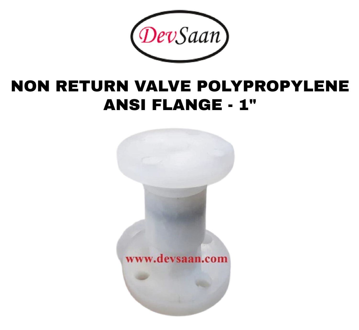 Non Return Valve Polypropylene 1" x 1" Flange ANSI B.16.5 Class #150